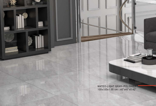 ماتئو طوسی روشن پولیش  MATEO-LIGHT GRAY- POLISHED