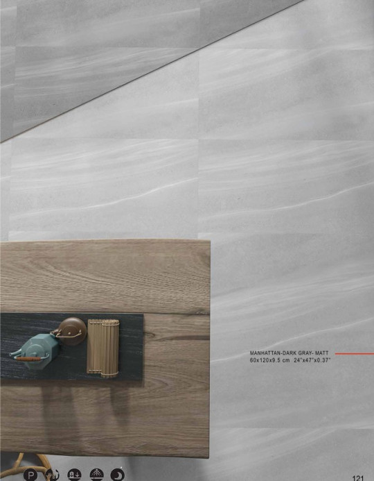 منهتن طوسی تیره مات MANHATTAN--LIGHT GRAY- MATT