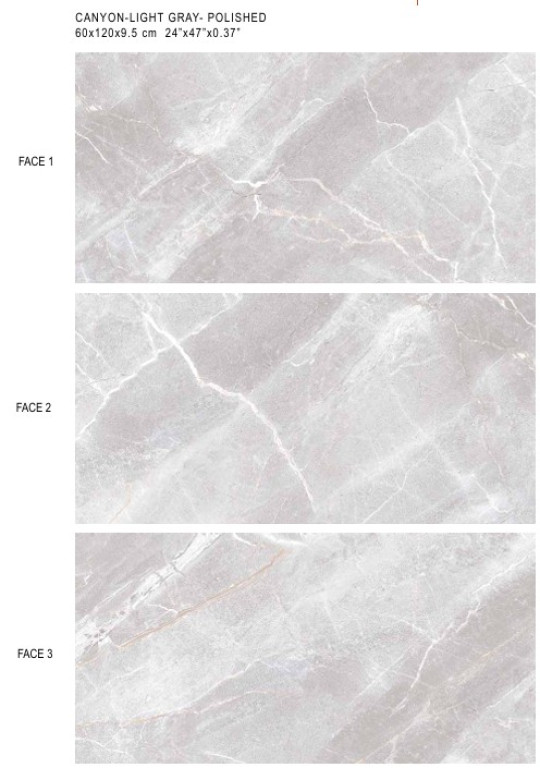 کانیون طوسی روشن پولیش  CANYON-LIGHT GRAY- POLISHED