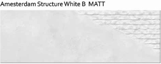 آمستردام سفید استراکچر مات Amesterdam Structure White B MATT